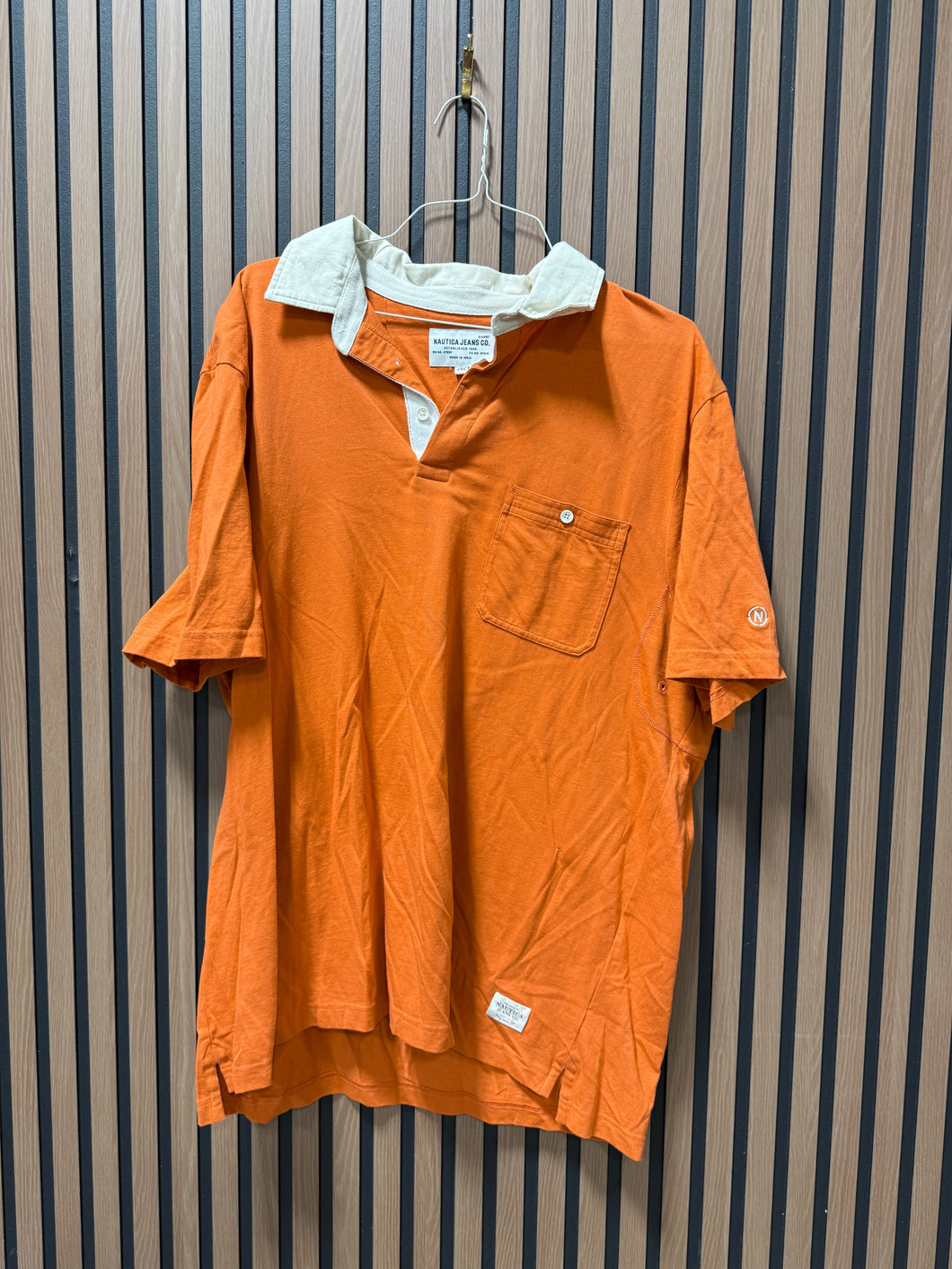 Nautica Jeans Polo Orange Sz 2XL