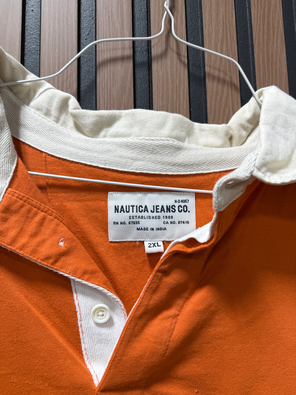 Nautica Jeans Polo Orange Sz 2XL