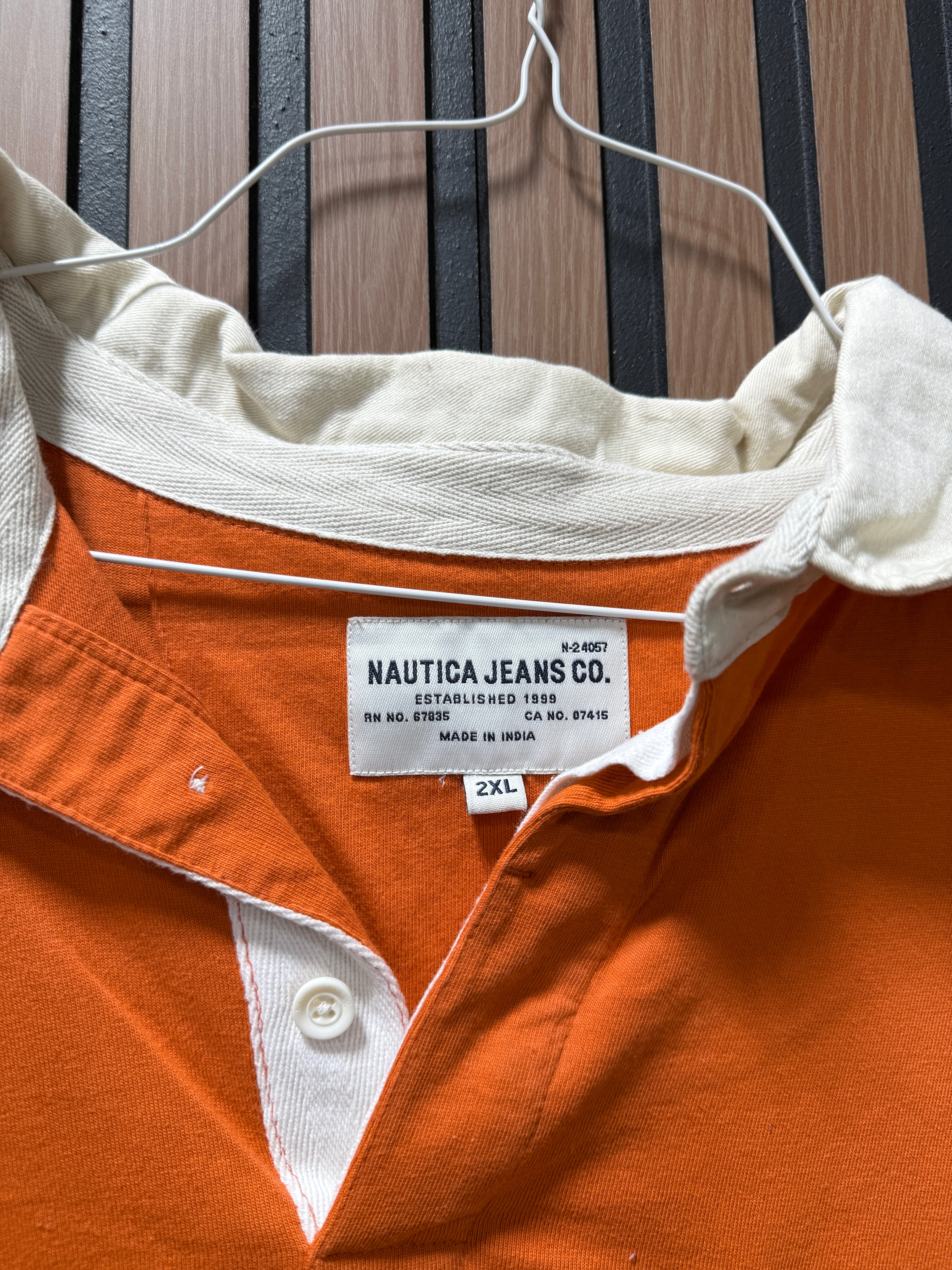 Nautica Jeans Polo Orange Sz 2XL