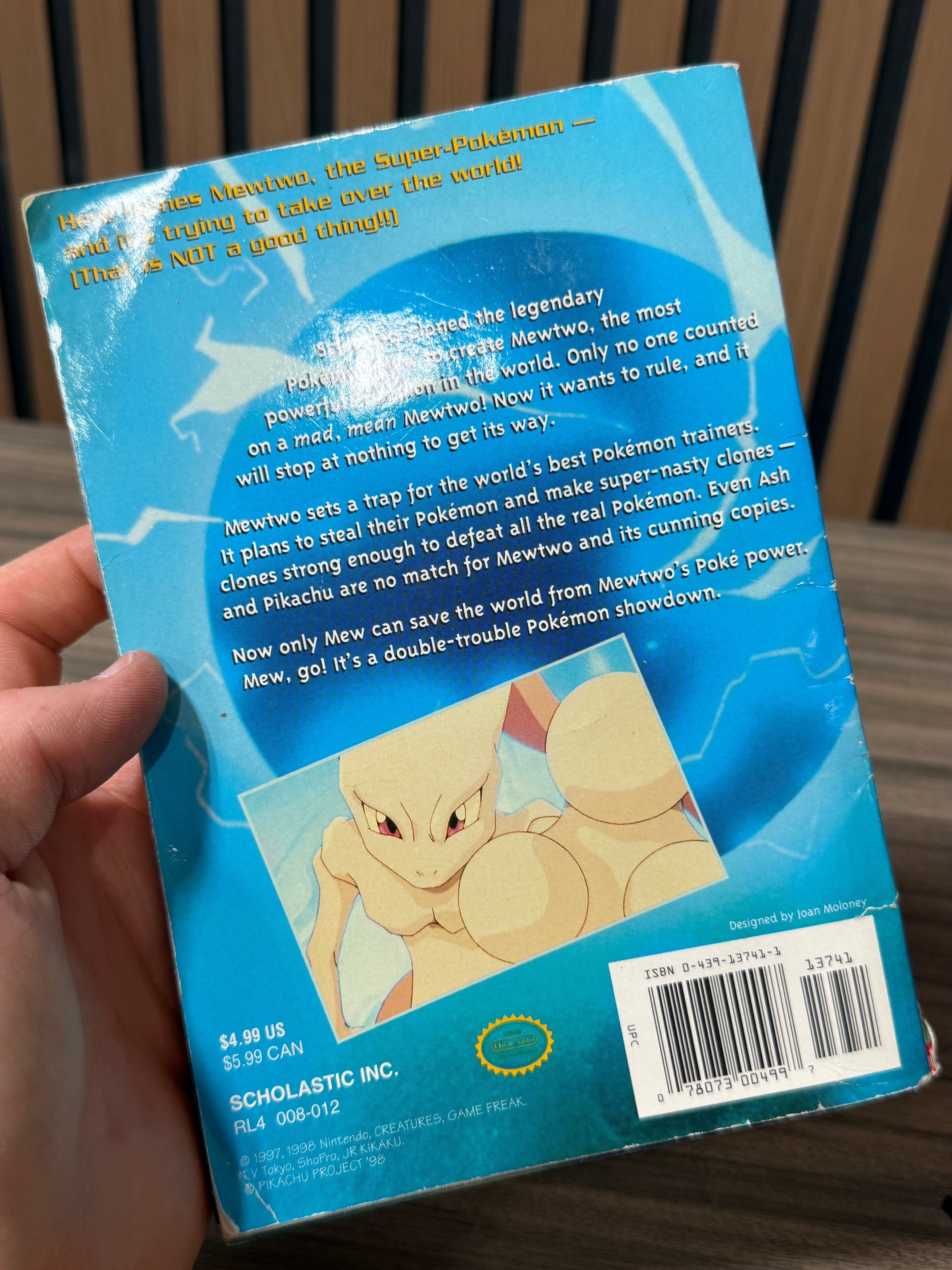 POKEMON THE FIRST MOVIE MEWTWO STRIKES BACK BOOK NOVEL SCHOLASTIC BOOKS POKEMON!
