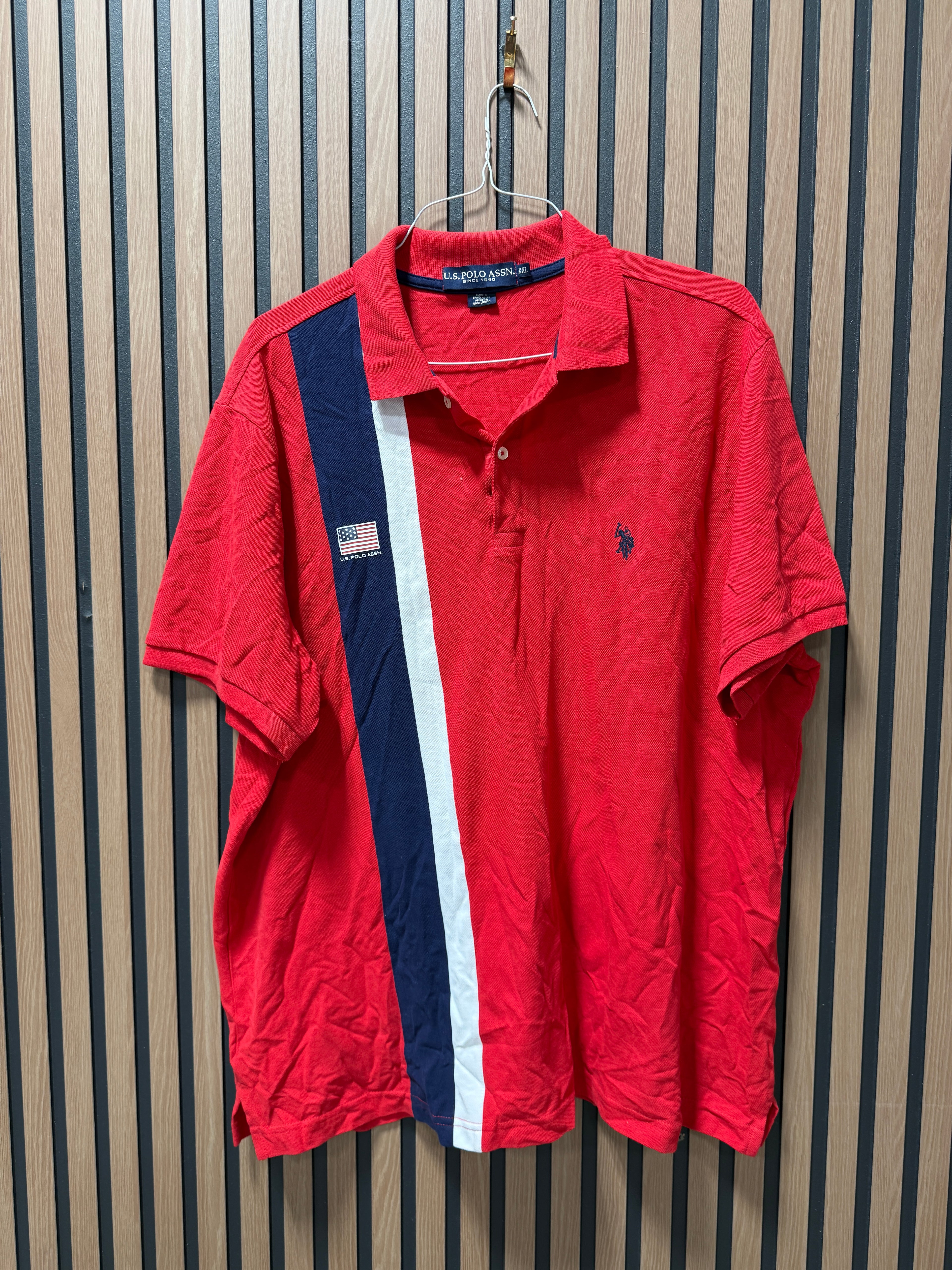 US Polo Assn Red Polo Sz 2XL