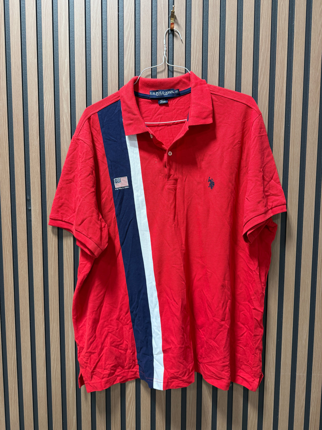 US Polo Assn Red Polo Sz 2XL