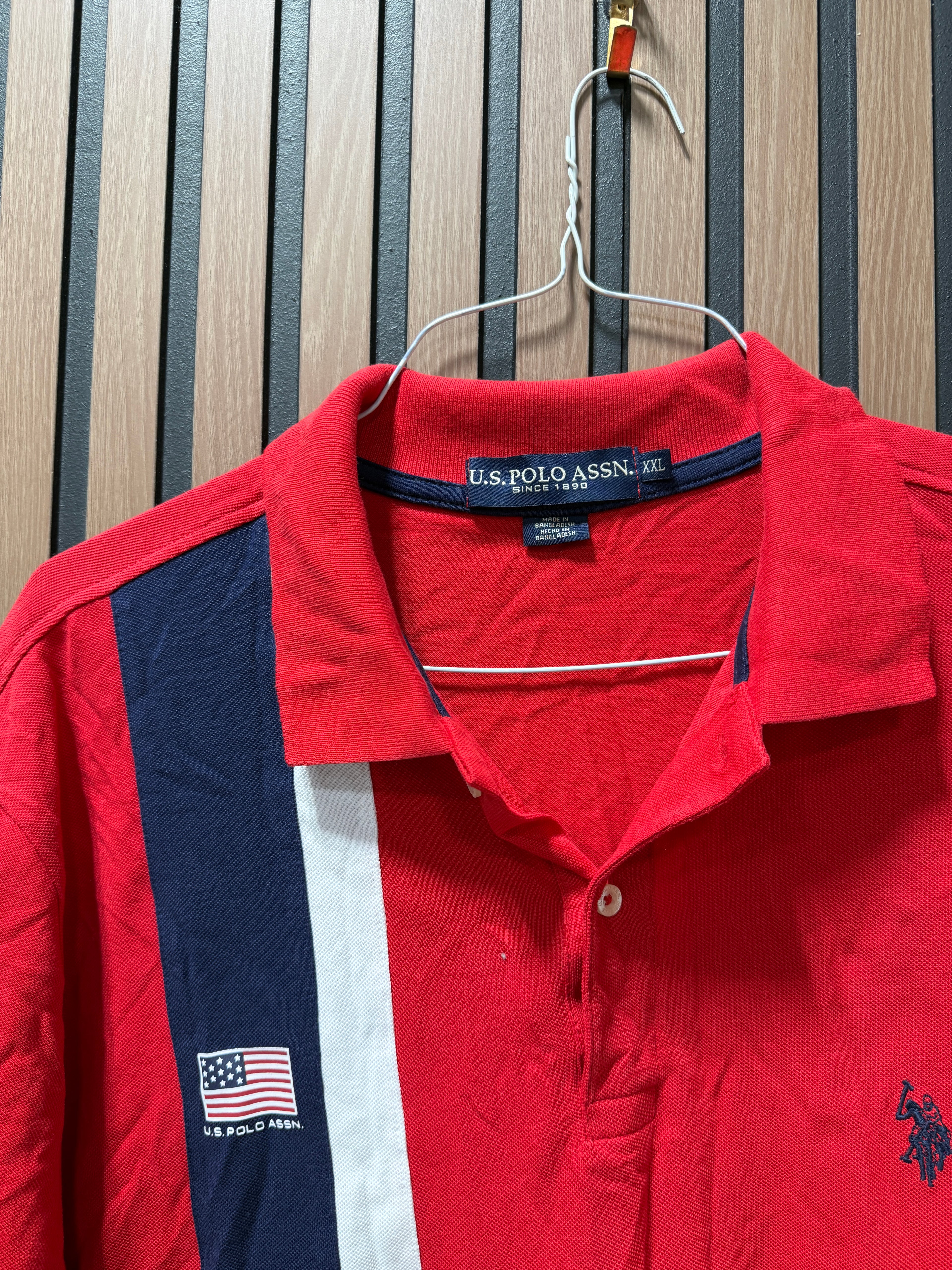 US Polo Assn Red Polo Sz 2XL