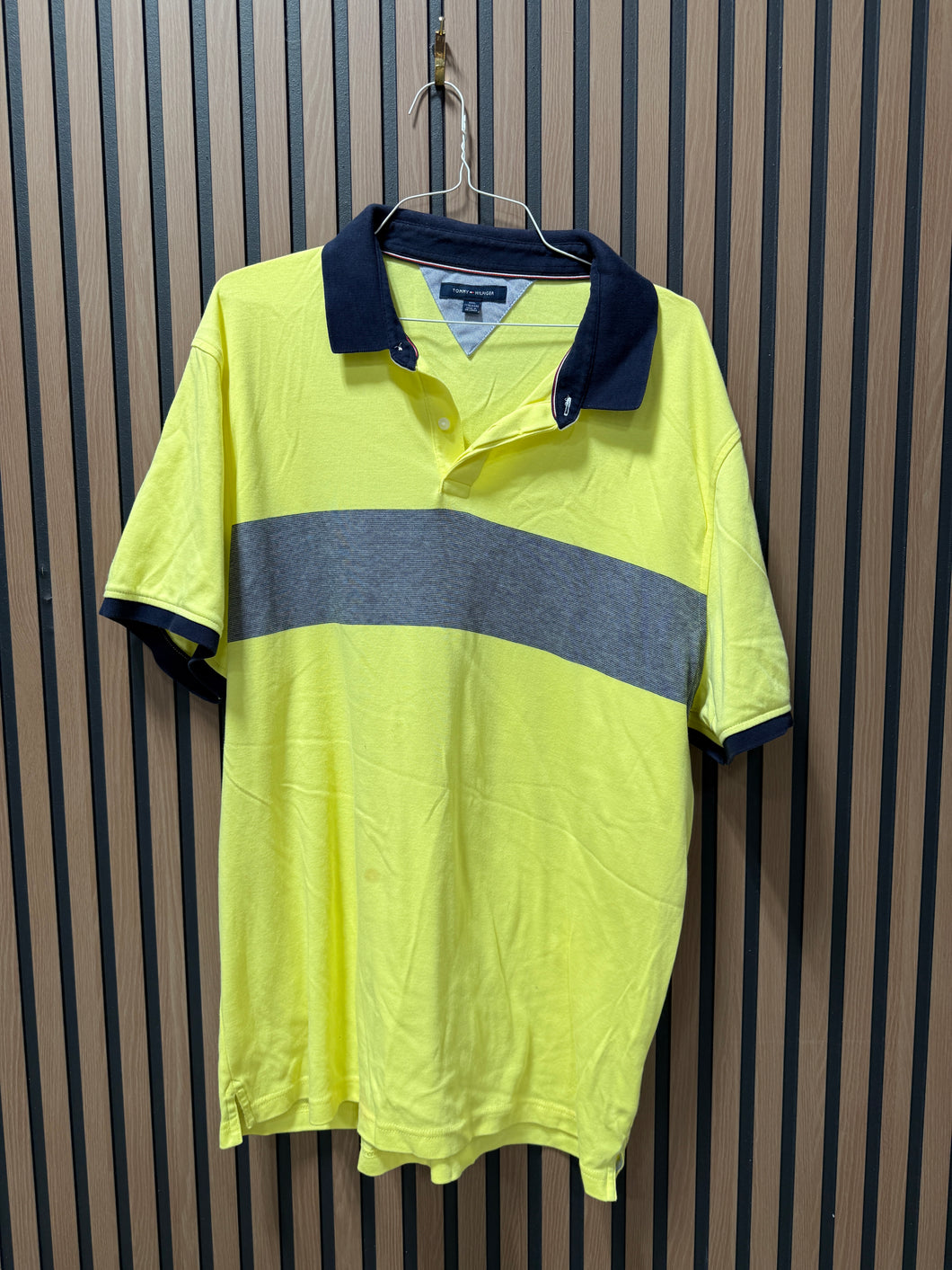 Tommy Hilfiger Polo Yellow/Navy Sz XXXL