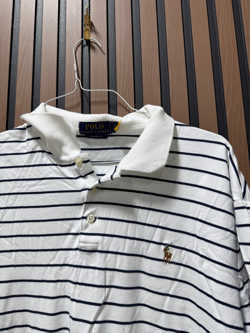 Polo White/Navy Shirt Sz XXL
