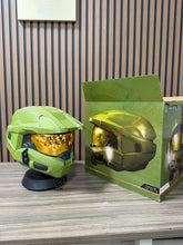 Load image into Gallery viewer, Halo Master Chief Deluxe Helmet with Stand-LED Lights on Each Side
