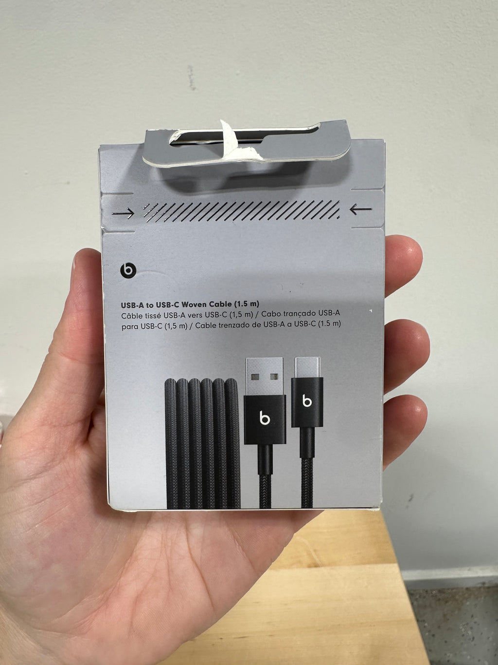 Brand New Beats by Dr. Dre USB-A to USB-C Woven Charging Cable – 1.5 m (5 ft) Bolt Black