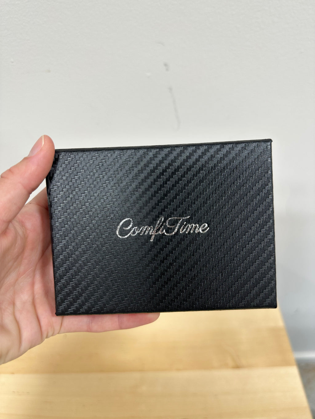 Brand New ComfiTime Men's Slim RFID-Blocking Money Clip Wallet – Carbon Fiber Leather with Multi-Tool Card