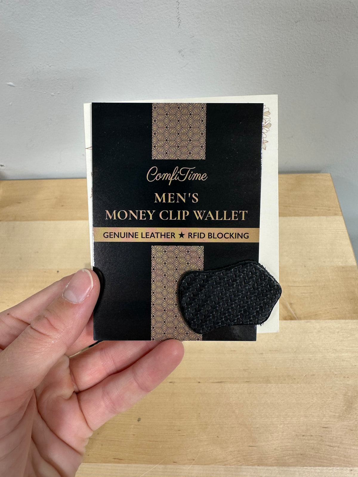 Brand New ComfiTime Men's Slim RFID-Blocking Money Clip Wallet – Carbon Fiber Leather with Multi-Tool Card