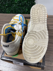Off White x Nike Dunk Low Lot 34 Sz 10