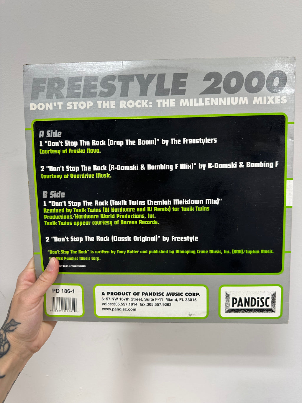 Freestyle 2000 – Don't Stop The Rock: The Millennium Mixes 12" Vinyl (1998, Pandisc – PD 186-1)