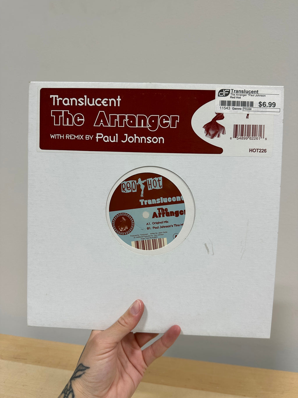 Translucent – The Arranger 10" Vinyl Single – Featuring Remix by Paul Johnson (2004, Red Hot – HOT226)