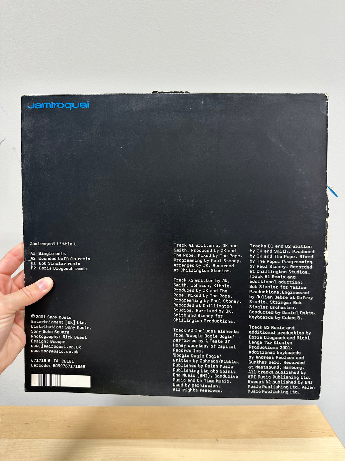 Jamiroquai – Little L 12" Vinyl Maxi-Single (2001, Sony Soho Square – 671718 6) UK Pressing
