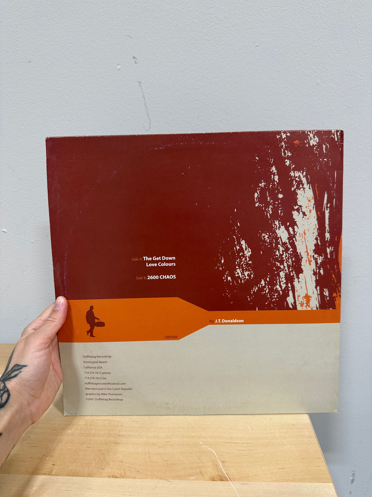 J.T. Donaldson – The Grabbag E.P. 12" Vinyl (2002, Dufflebag Recordings – DBV008) US Pressing