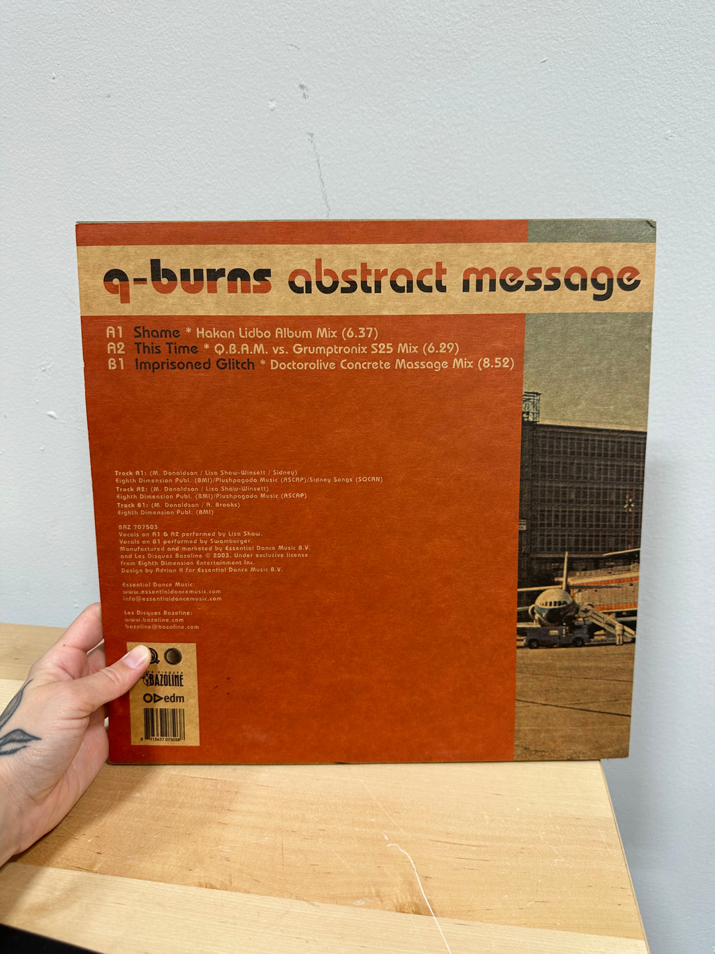 Q-Burns Abstract Message – Shame E.P. 12" Vinyl (2003, Bazoline – BAZ 707503) European Pressing