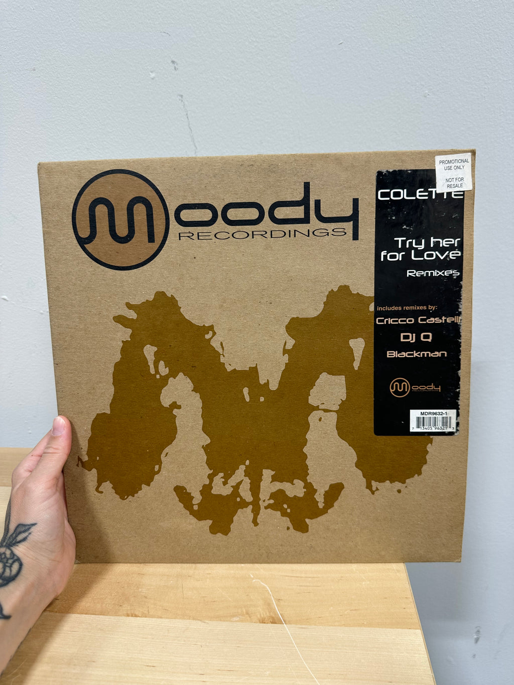 Colette – Try Her For Love (Remixes) 12" Vinyl Single (2000, Moody Recordings – MDR9632-1) US Pressing — Rare Promotional Stamped Copy