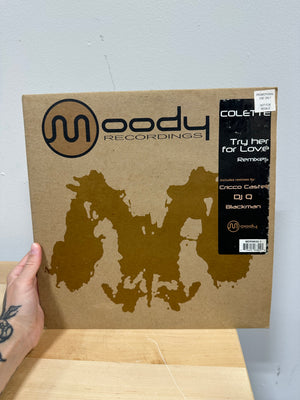 Colette – Try Her For Love (Remixes) 12" Vinyl Single (2000, Moody Recordings – MDR9632-1) US Pressing — Rare Promotional Stamped Copy