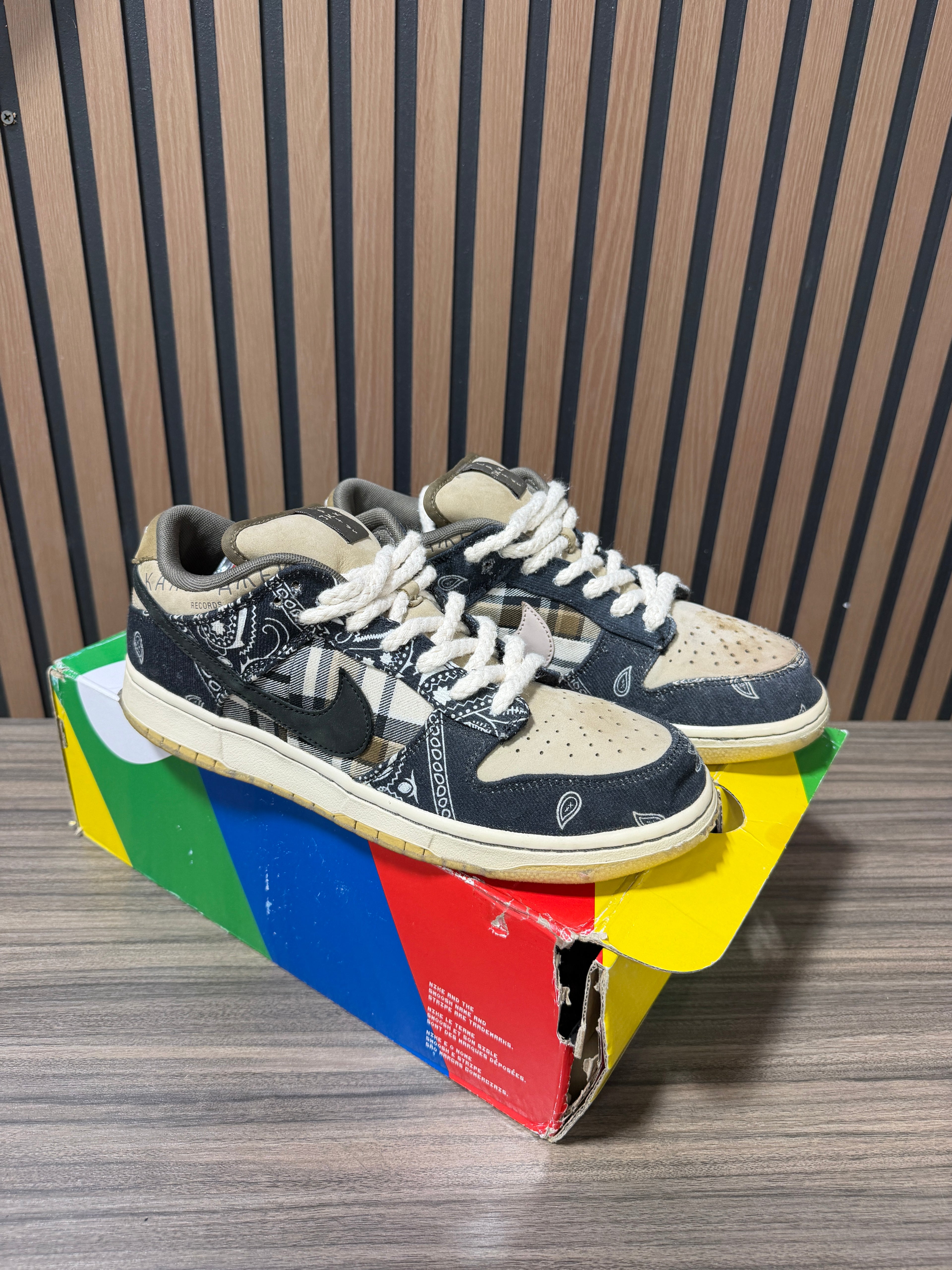 Travis Scott x Nike Dunk Low SB 'Cactus Jack' Sz 10 SEE PICS