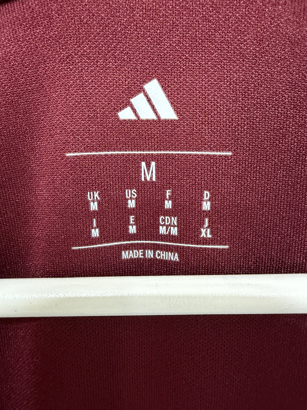 Adidas Entrada 26 Track Jacket Maroon Sz Mens Medium