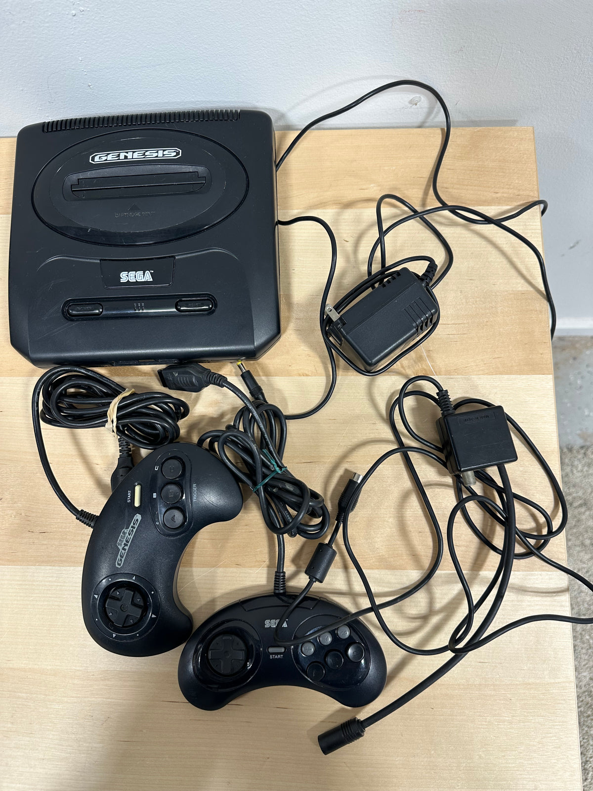 Sega Genesis Model 2 Console Bundle w/ 2 Controllers (3-Button & 6-Button) Cables