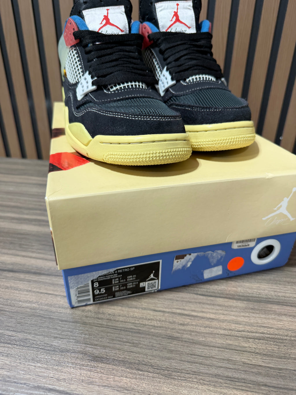 Union LA x Air Jordan 4 Retro 'Off Noir' Sz 8