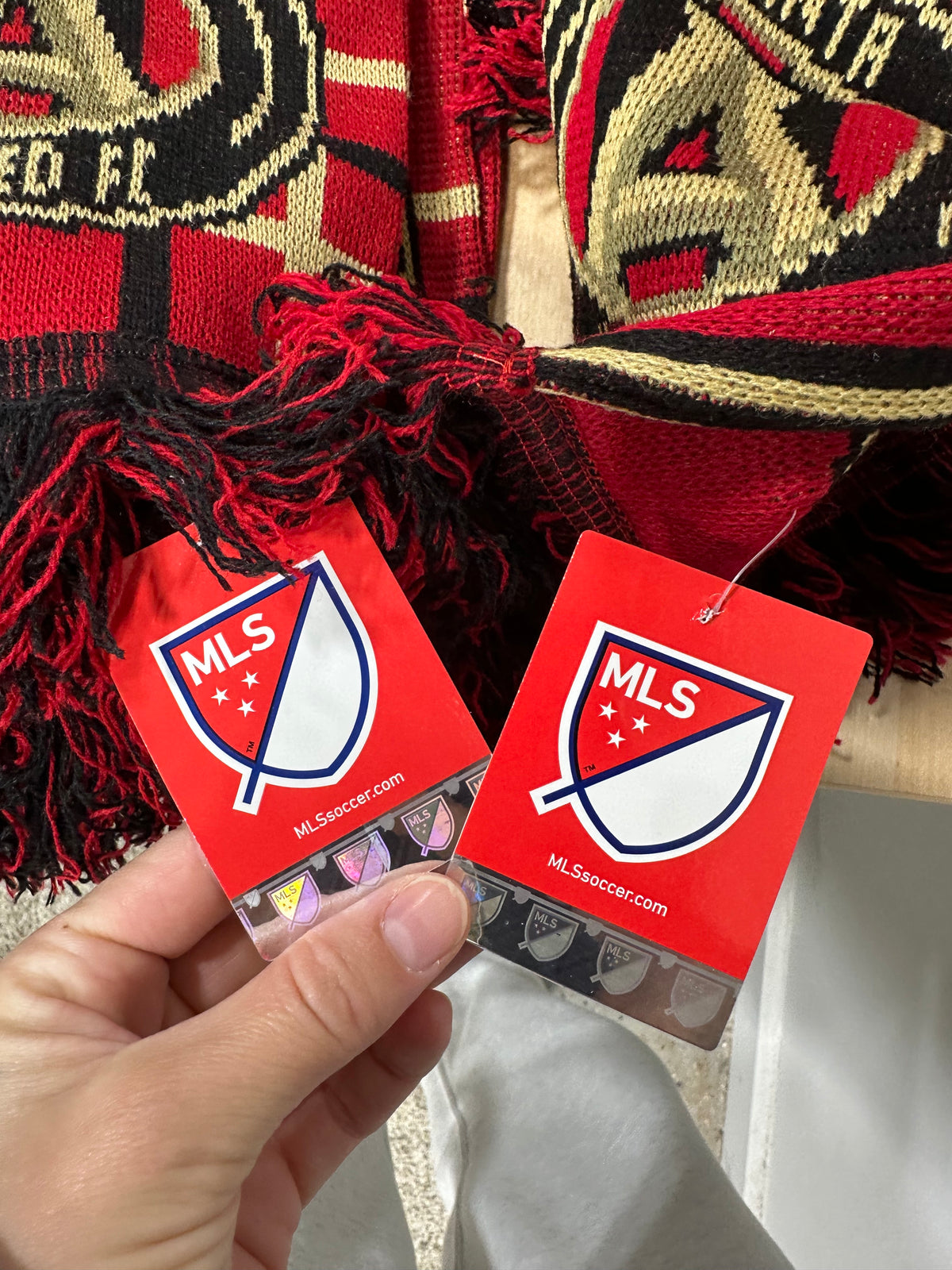 Atlanta United FC Tartan Plaid Soccer Scarves (Set of 2) - New With Tags