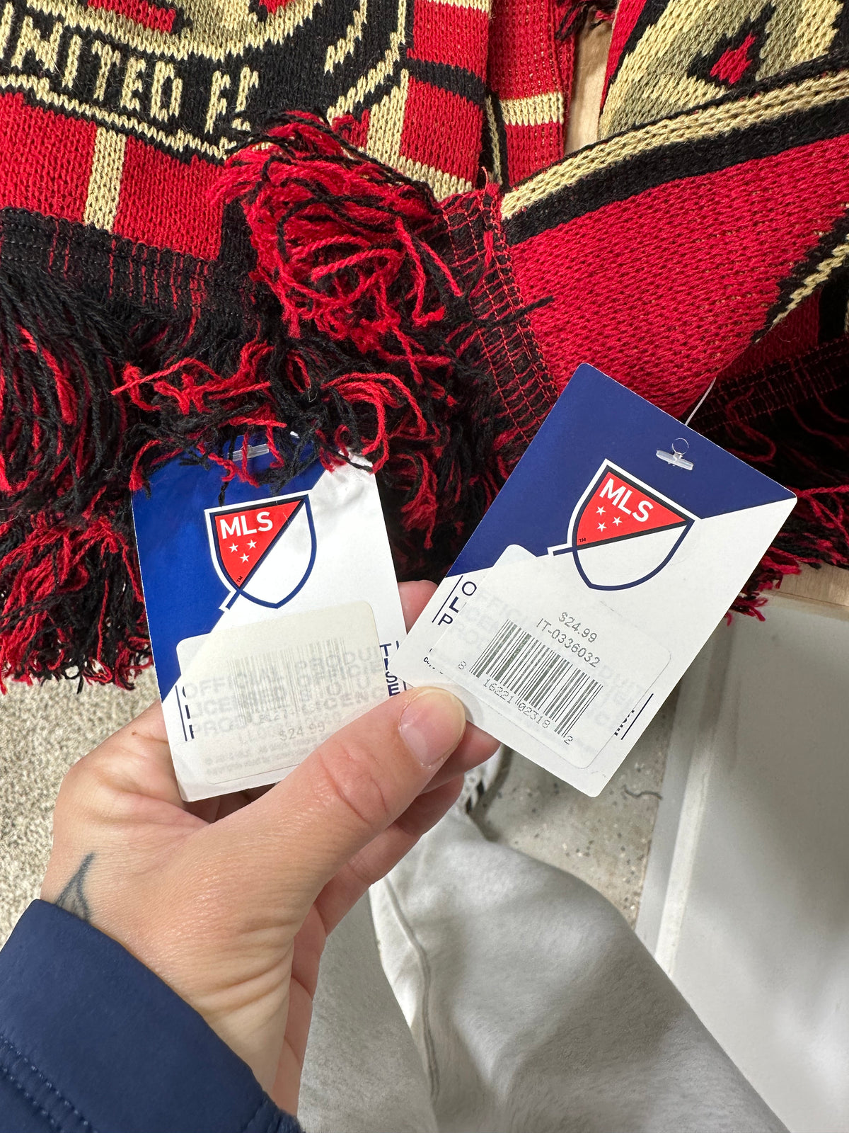 Atlanta United FC Tartan Plaid Soccer Scarves (Set of 2) - New With Tags
