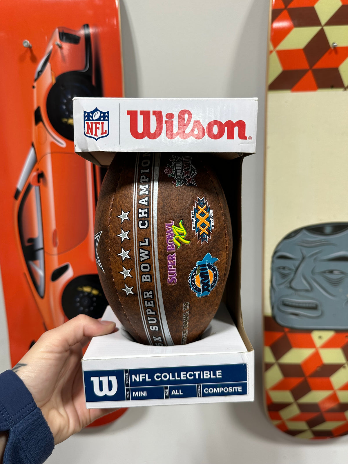 Dallas Cowboys Wilson NFL Commemorative Champions Mini Football New In Box