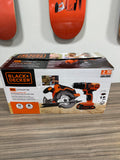 Black+Decker 20V Cordless Drill & Circular Saw Combo Kit - NO BATTERY Unused Open Box