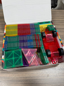 OugerToy Magnetic Tiles,104PCS Magnetic Building Tiles for Kids