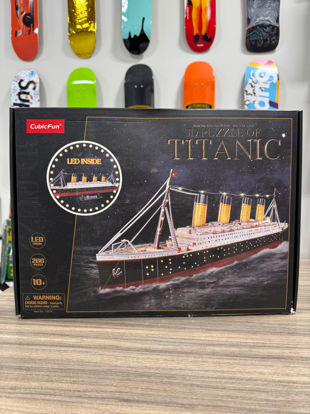 CubicFun Titanic 3D LED Puzzles for Adults 88 CM 266 Piece