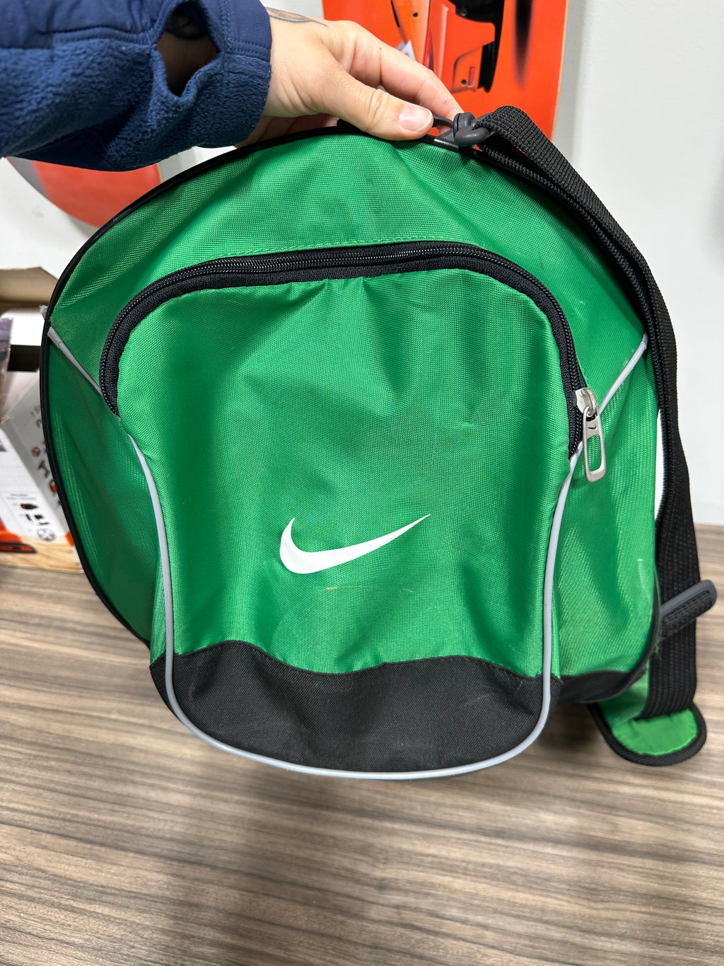 Nike Team Training Duffel Bag Medium Green Black Gym Travel Sports Duffle