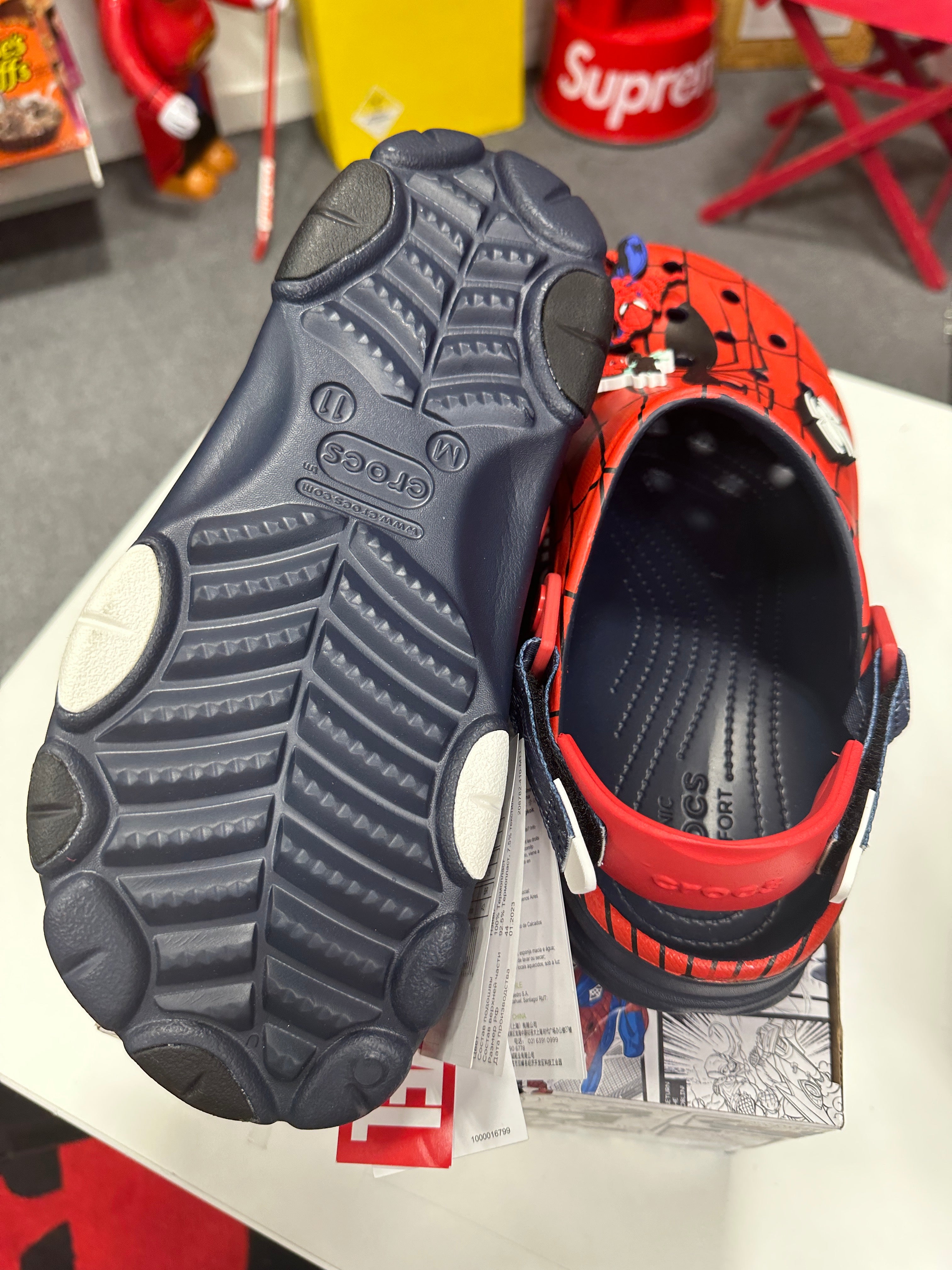 Spiderman Croc Red Sz 11