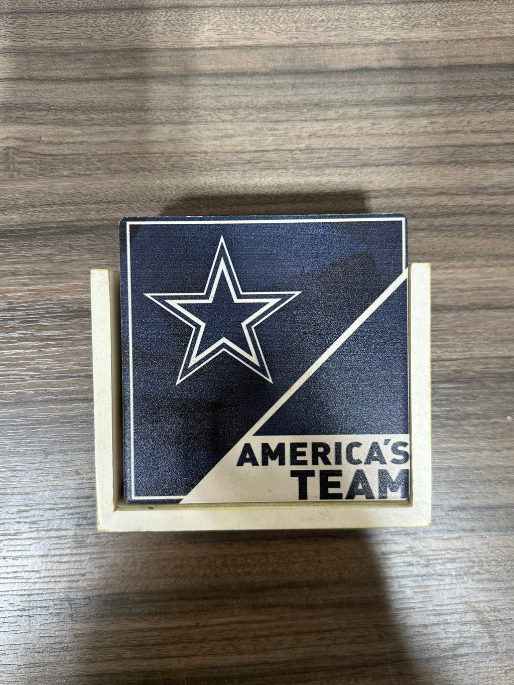 Boelter Brands Dallas Cowboys America’s Team 4-Pack Drink Coasters with Holder