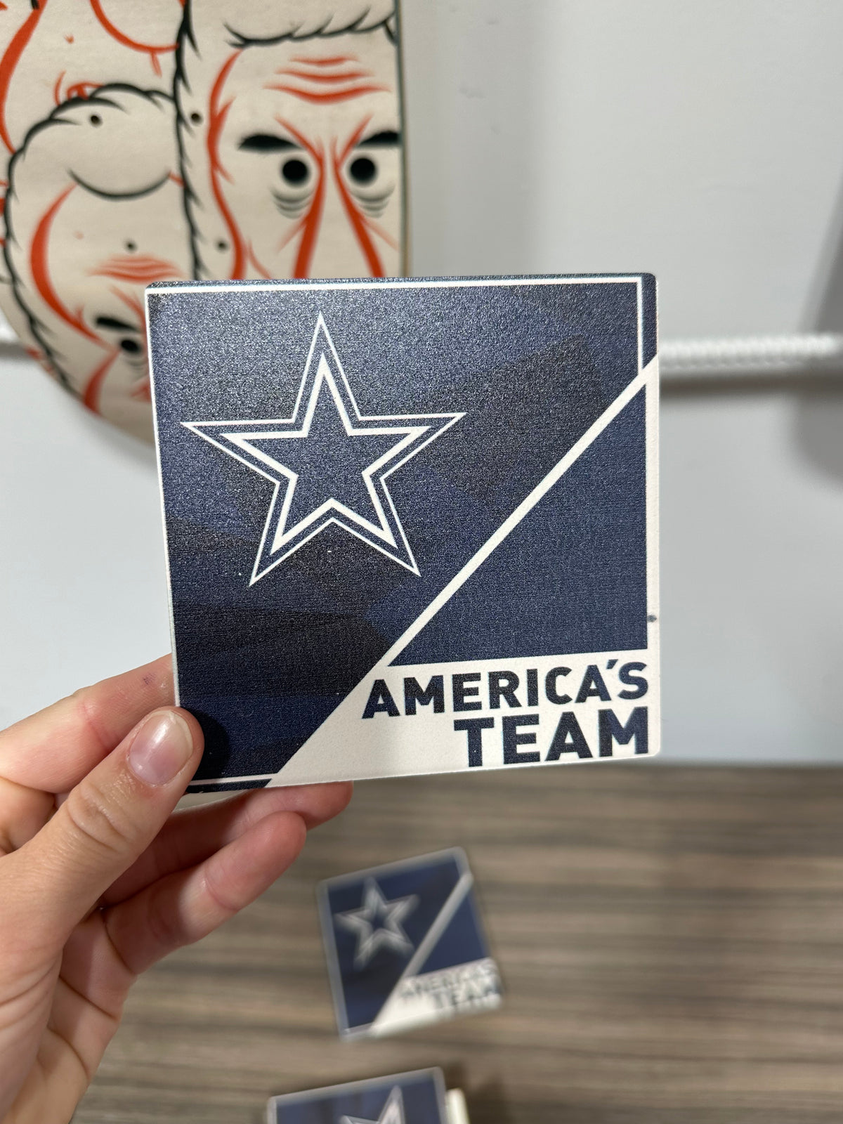 Boelter Brands Dallas Cowboys America’s Team 4-Pack Drink Coasters with Holder