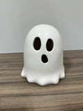 Light-Up Ceramic Ghost Figurine Halloween Tabletop Decor