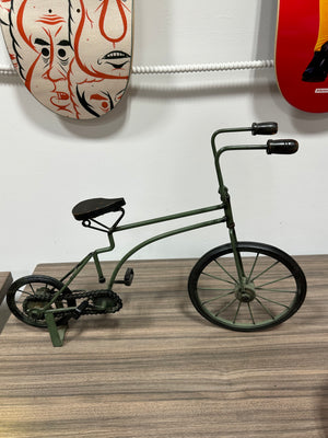 Rustic Wrought Iron Mini Bike Figurine Decorative Shelf Accent DAMAGED