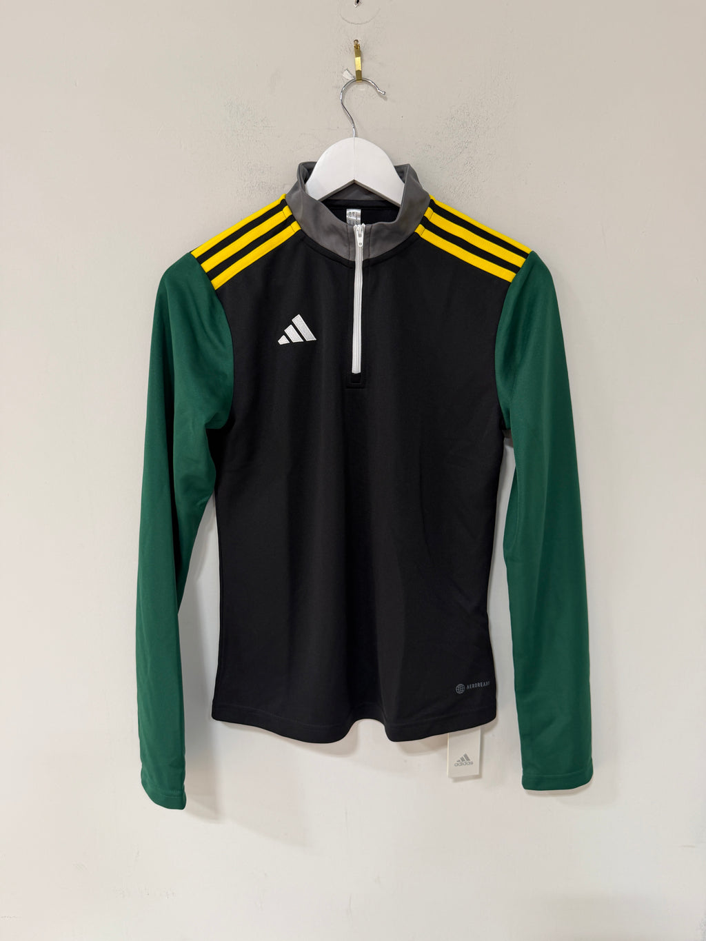 adidas Women's Entrada 22 Training Top - Black/Green Yellow