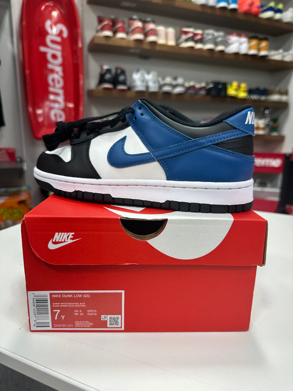 Nike Dunk Low Blue Panda Sz 7y