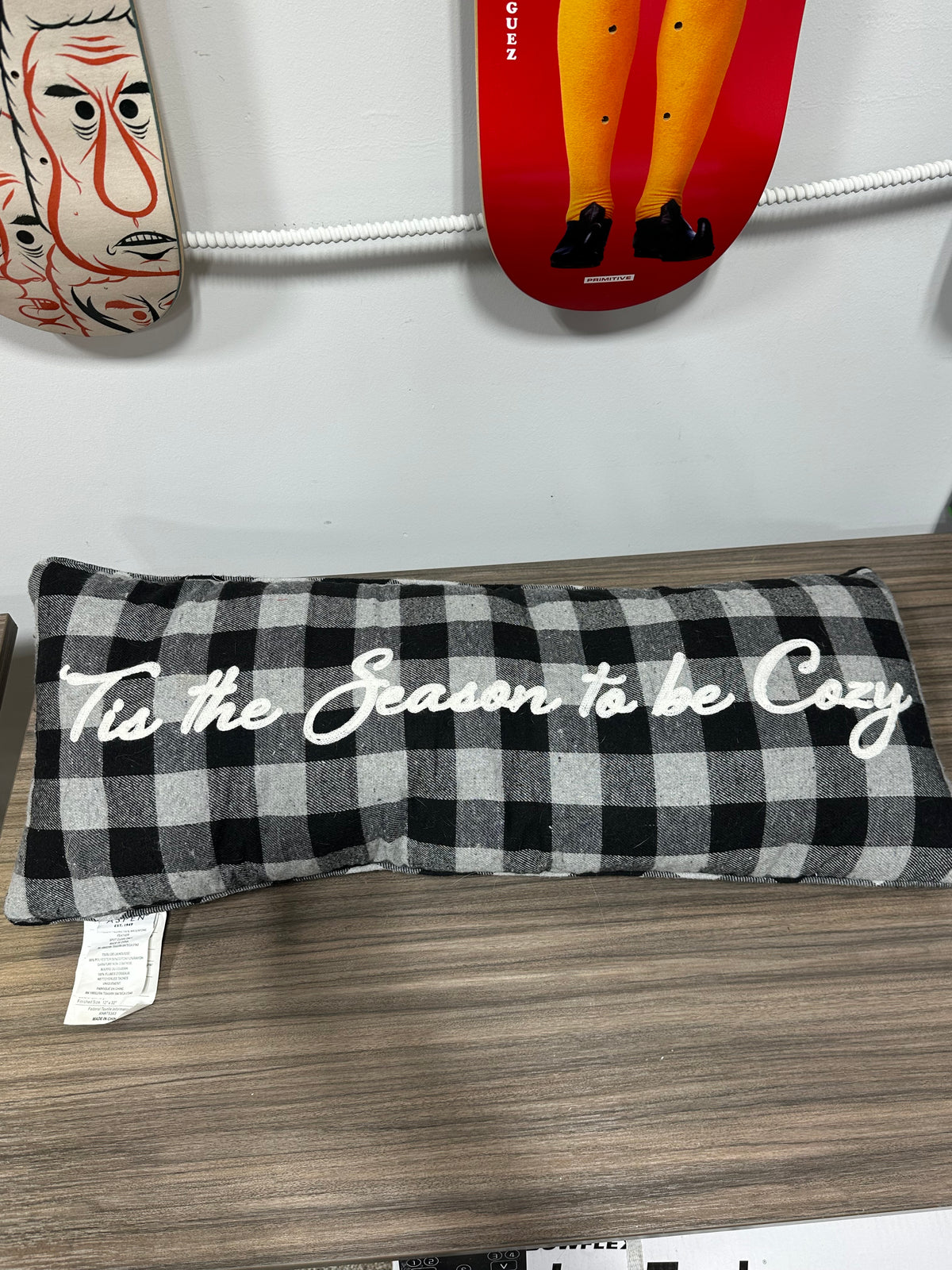 Plaid Holiday Lumbar Throw Pillow
