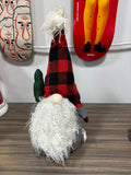Holiday Gnome Plush Accent holding Tree