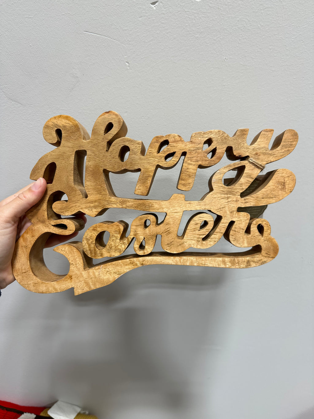 NEW Natural Wood Happy Easter Tabletop Block Sign - Marshalls