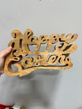 NEW Natural Wood Happy Easter Tabletop Block Sign - Marshalls