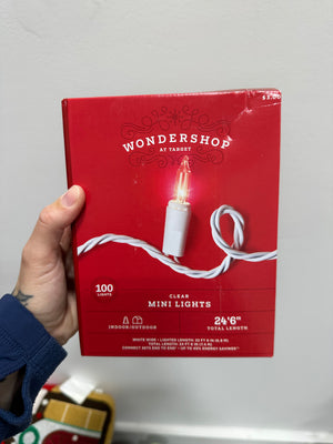 Wondershop at Target Clear Mini Christmas Lights - 100 Count White Cord New
