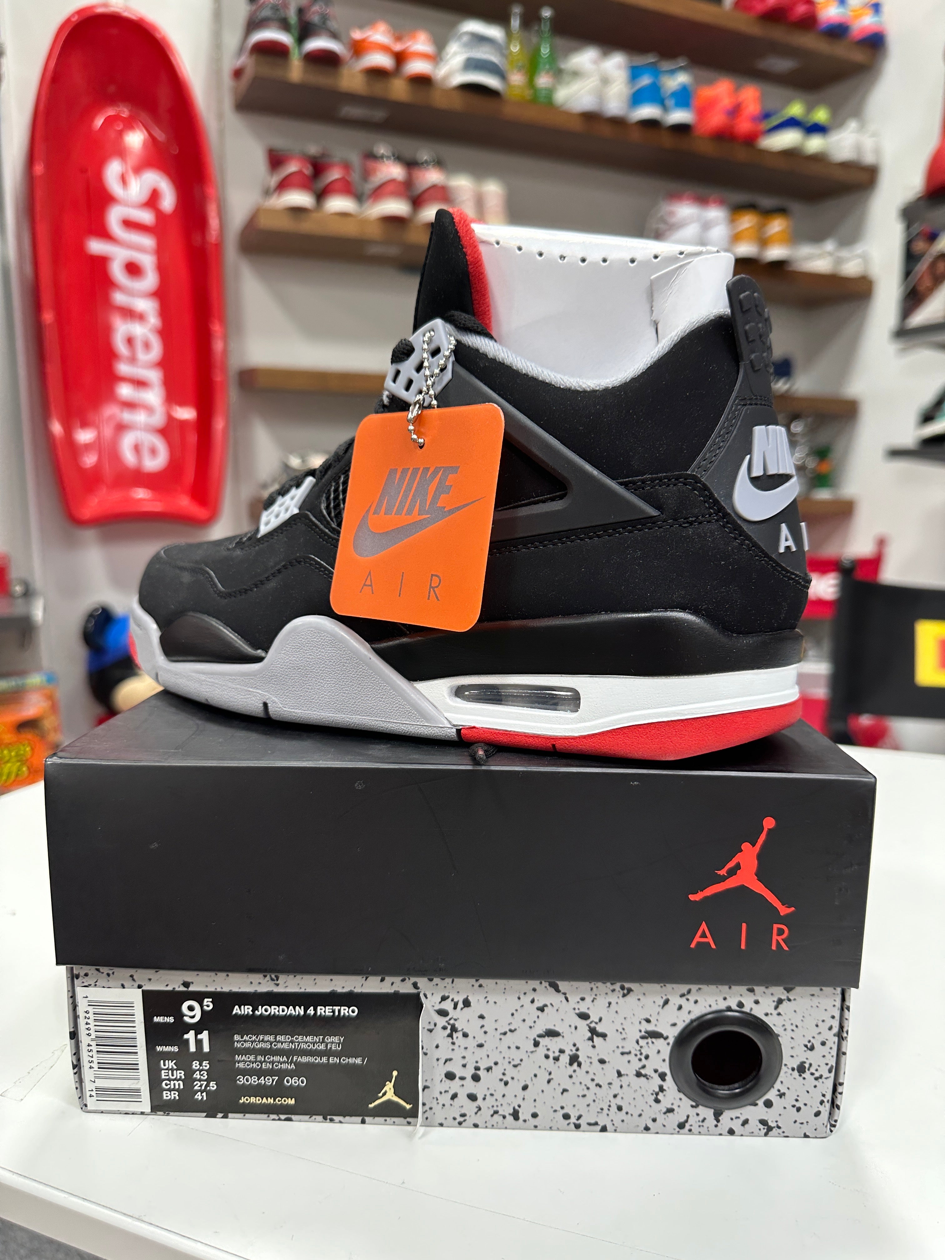 Jordan 4 Bred Sz 9.5