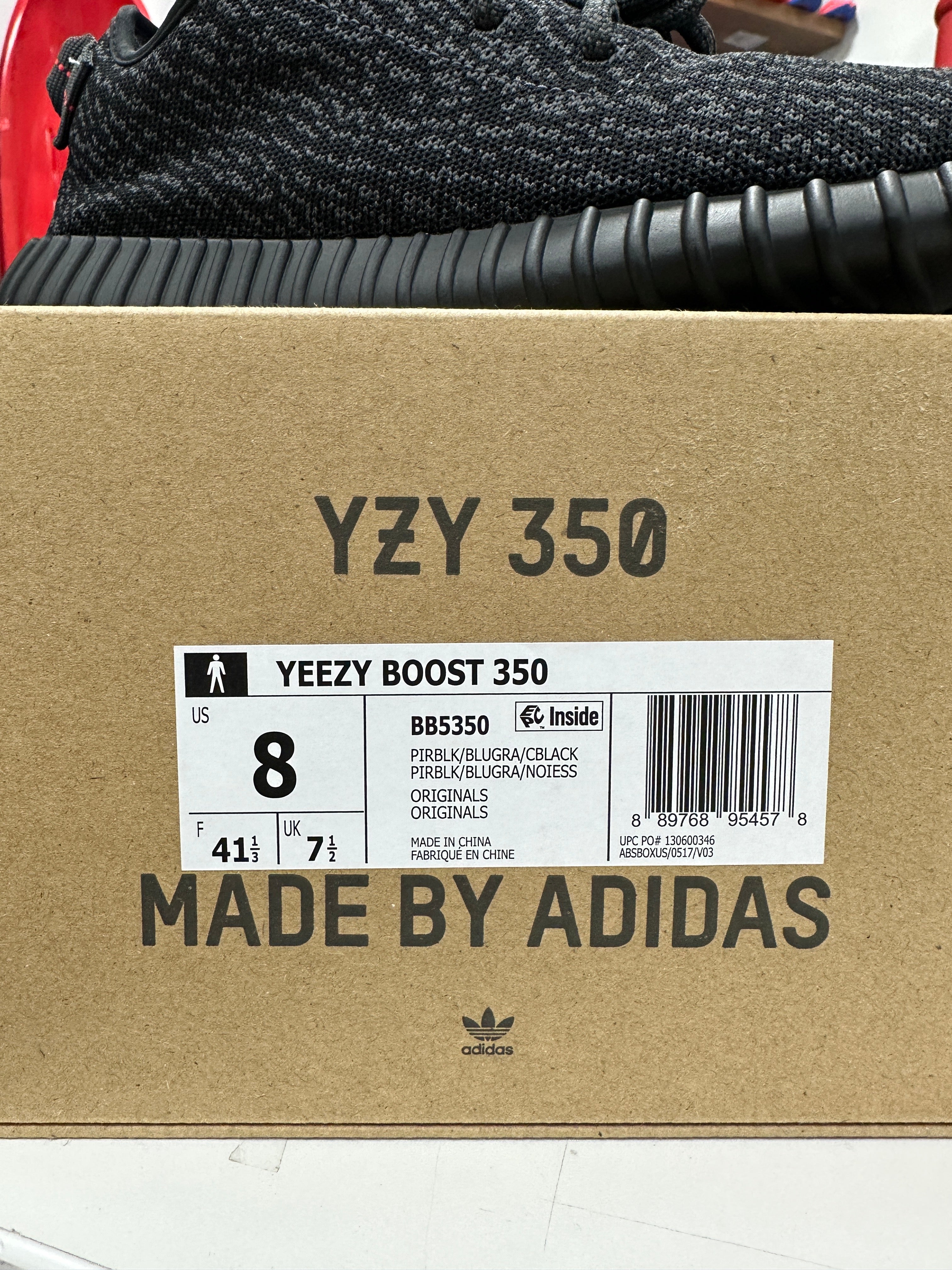 YZY 350 Pirate Black Sz 8