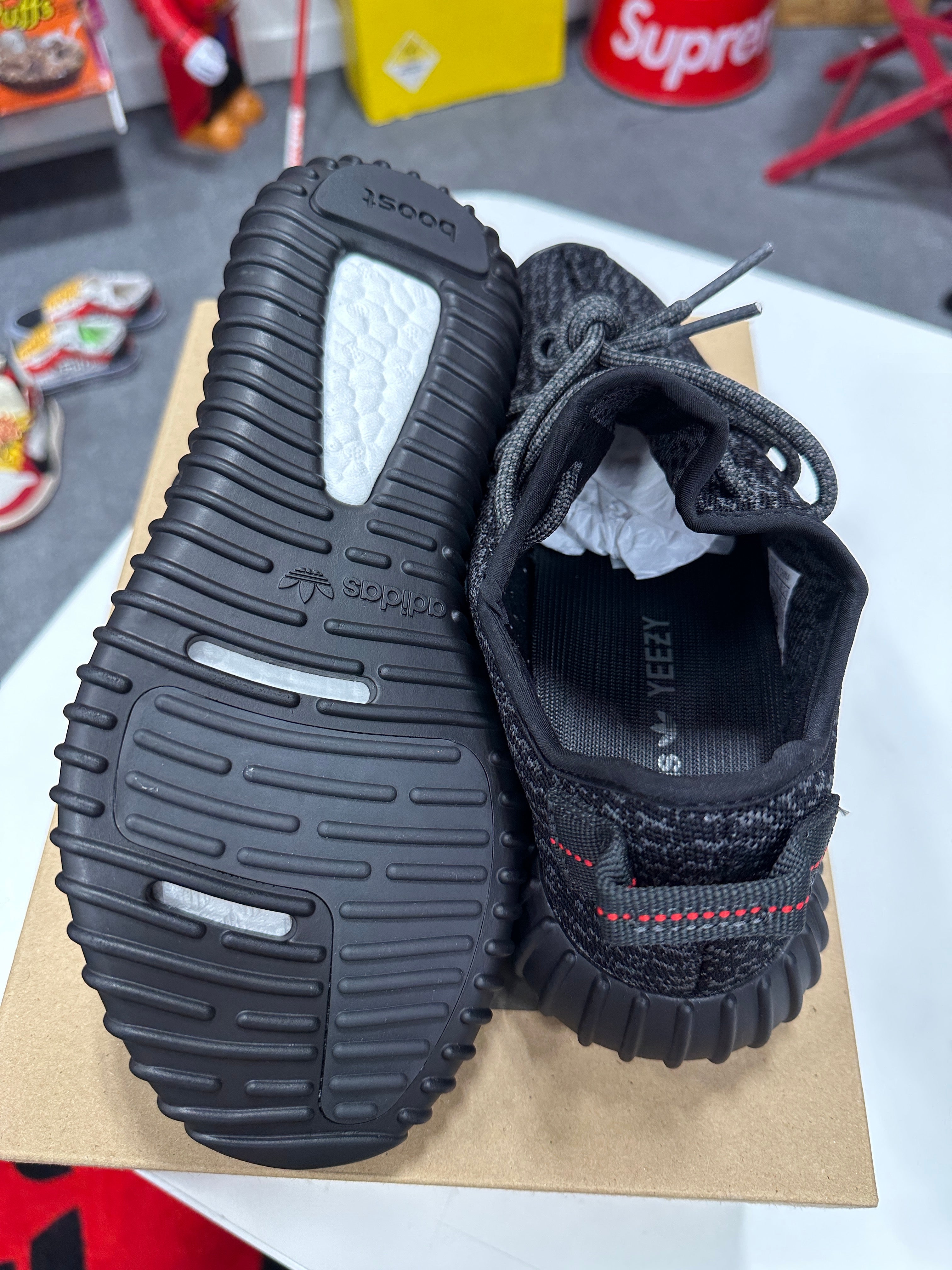 YZY 350 Pirate Black Sz 8
