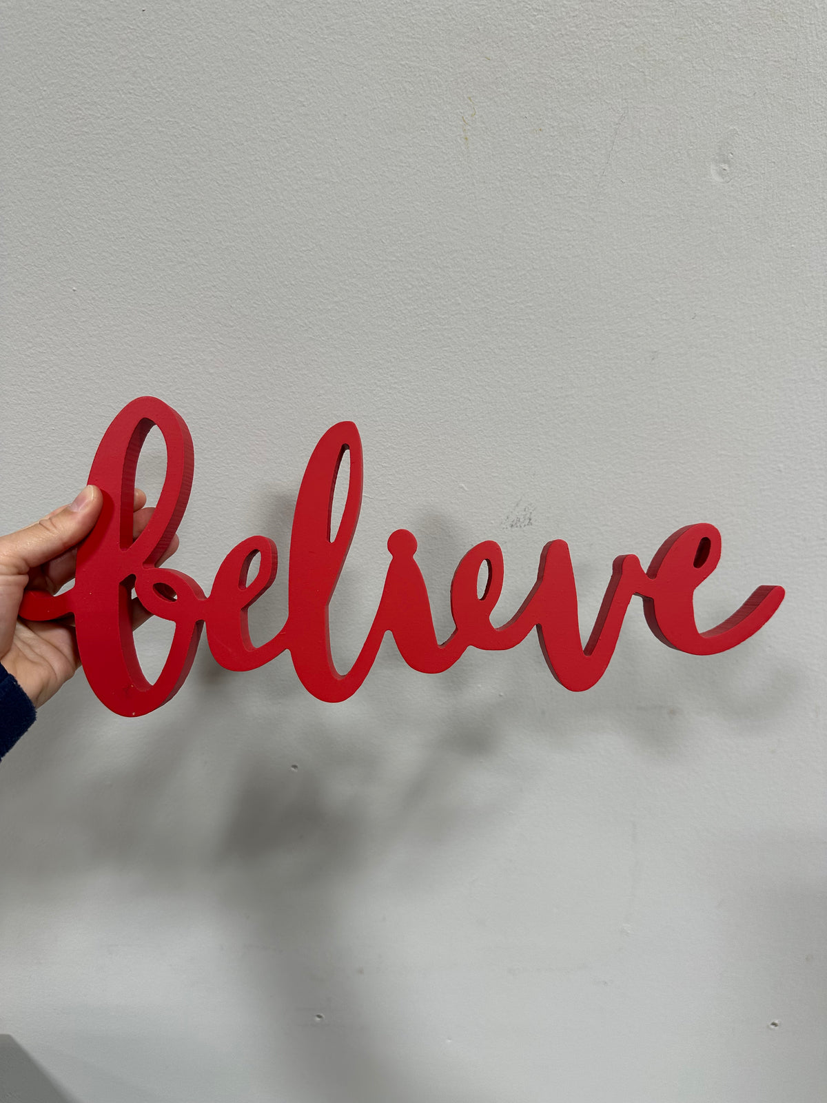 Christmas Believe Wooden Block Sign