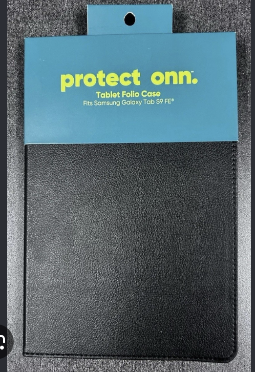 Onn. black tablet folio case aGlaxy Tab S9 FE