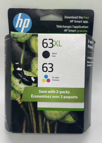HP 63XL and 63 original ink cartridge 2-pack